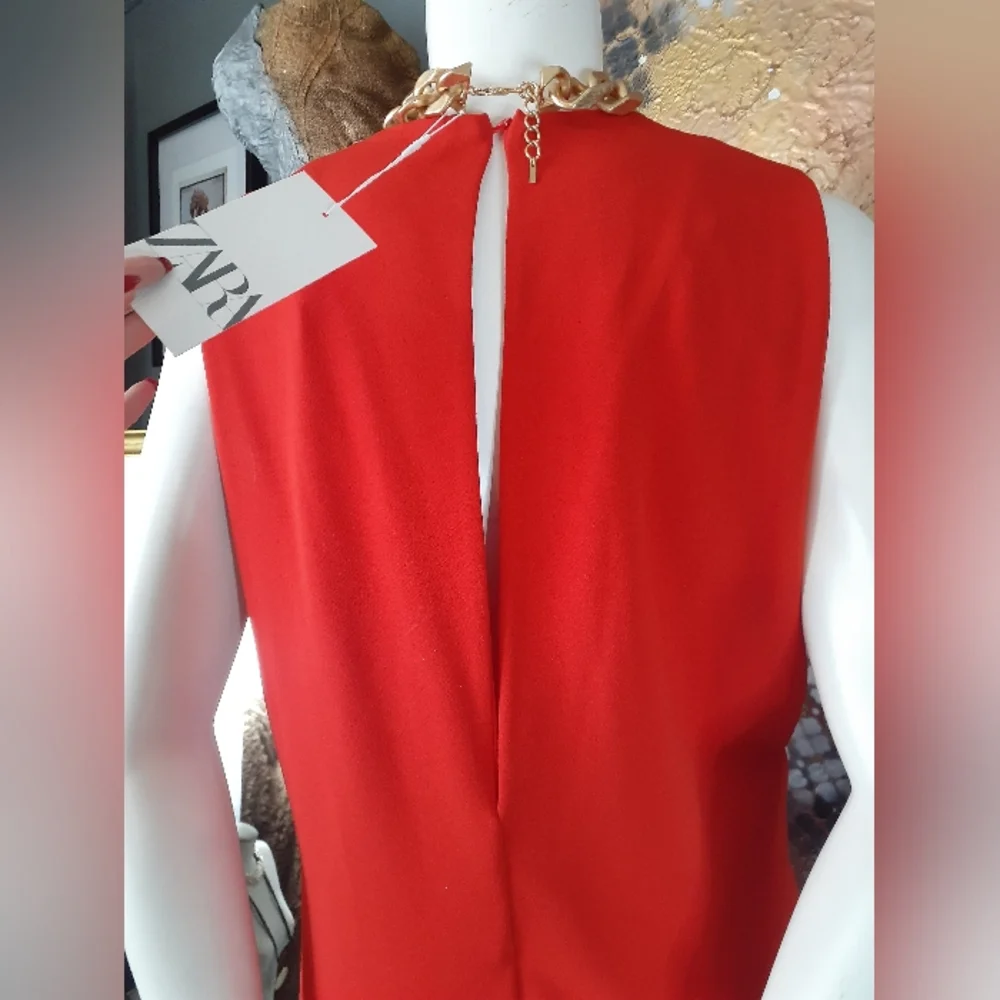 Zara Red Sleeveless Jumpsuit - Picture 12 of 16